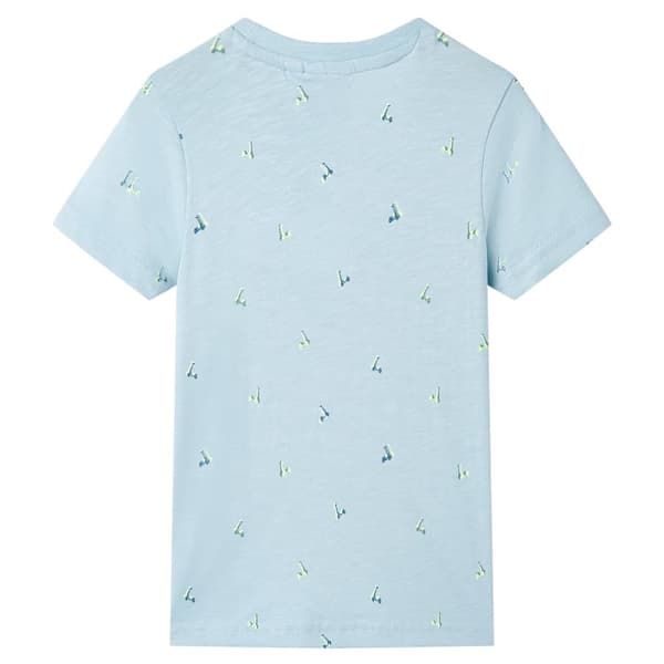 vidaXL T-shirt för barn ljusblå 140 Blå
