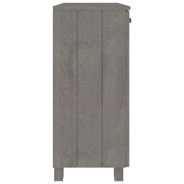 vidaXL Skåp HAMAR ljusgrå 85x35x80 cm massiv furu grå