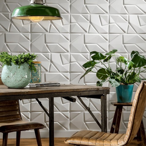 WallArt 3D Väggpaneler 24 st GA-WA31 liam Vit