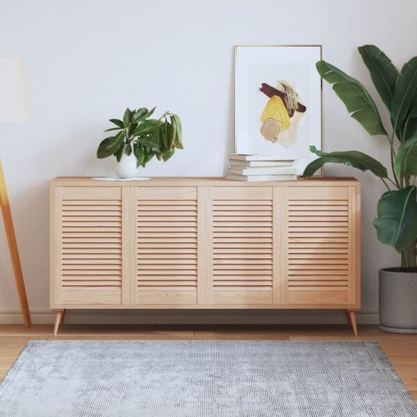 vidaXL Skåpluckor lamelldesign 4 st 61,5x39,4 cm massiv furu Brun