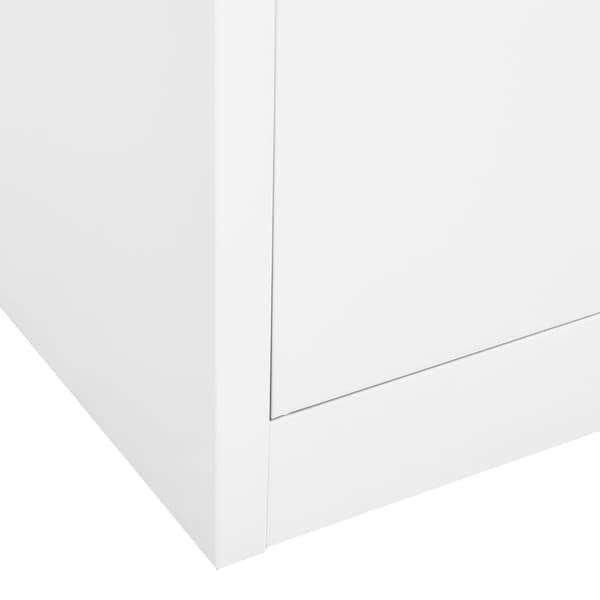 vidaXL Dokumentskåp vit 90x40x180 cm stål Vit