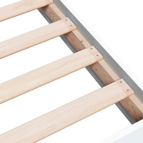vidaXL Sängram vit 135x190 cm konstruerat trä Vit