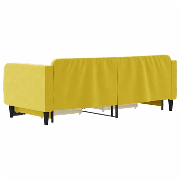 vidaXL Dagbädd utdragbar med lådor gul 90x200 cm sammet Gul
