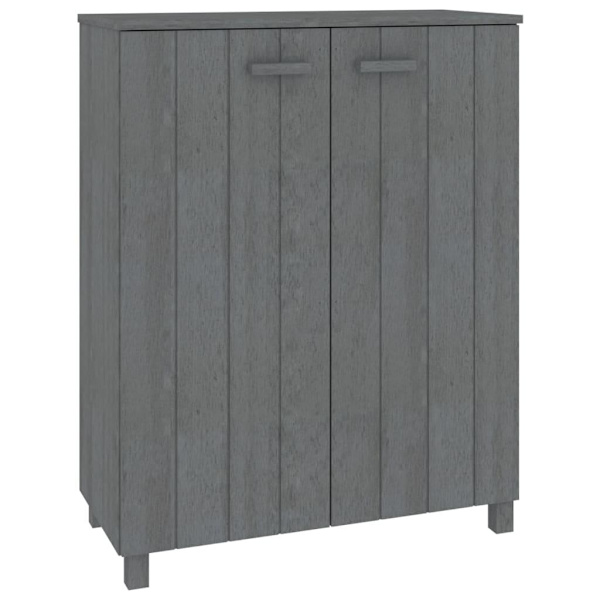 vidaXL Skoskåp mörkgrå 85x40x108 cm massiv furu grå