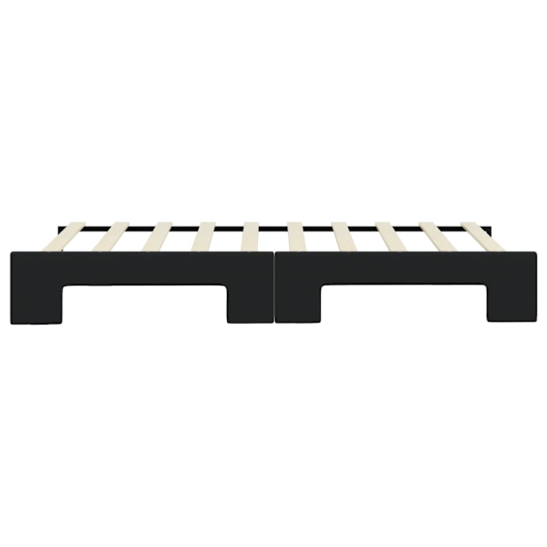 vidaXL Dagbädd utdragbar svart 90x190 cm sammet Svart