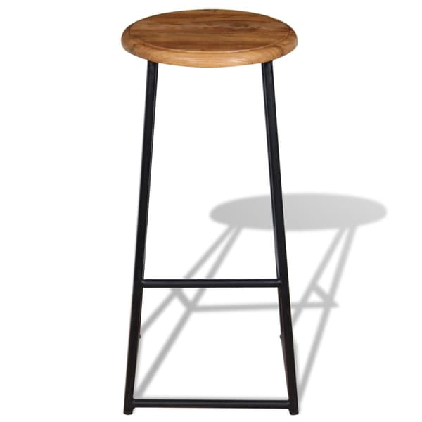vidaXL Barstolar 2 st massiv teak Brun