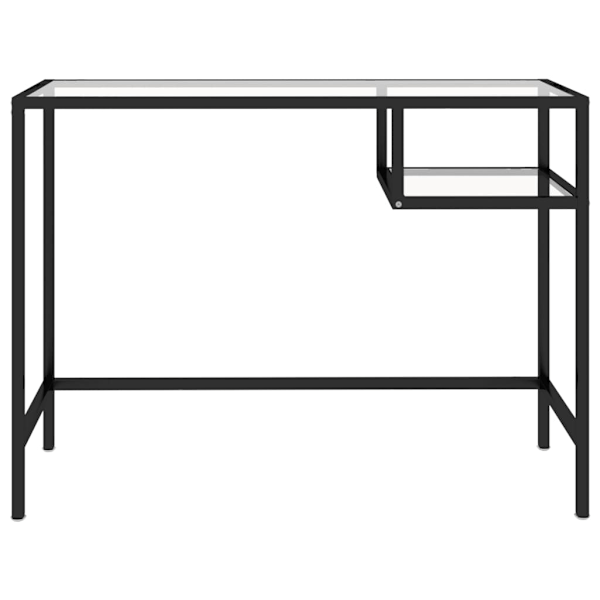 vidaXL Datorbord genomskinlig 100x36x74 cm glas Transparent