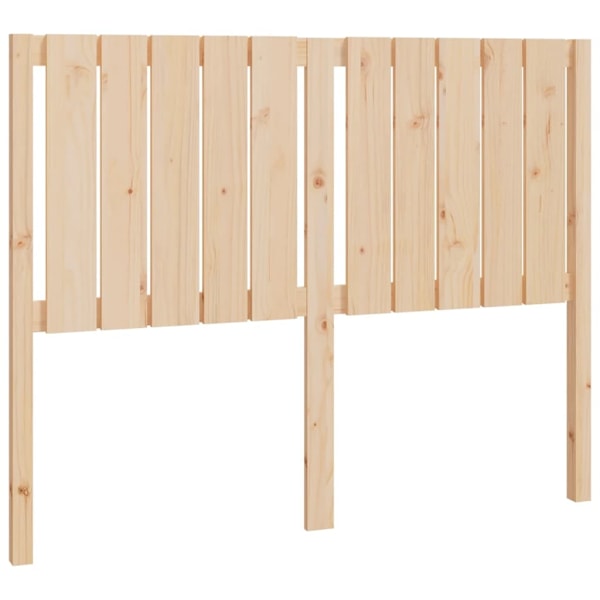 vidaXL Sänggavel 125,5x4x100 cm massiv furu Brun