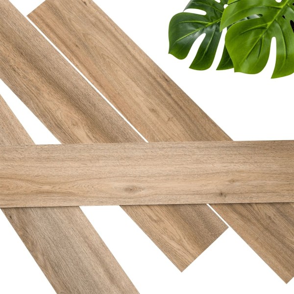 WallArt Väggpaneler träimitation naturlig ek lattebrun Brun