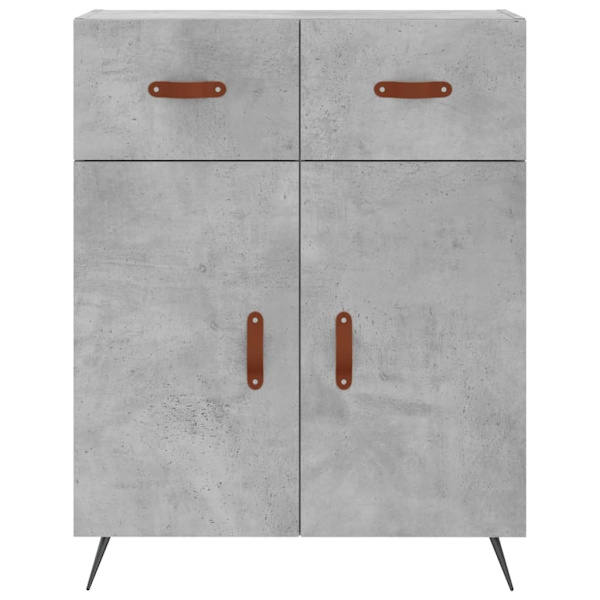 vidaXL Högskåp betonggrå 69,5x34x180 cm konstruerat trä Grå