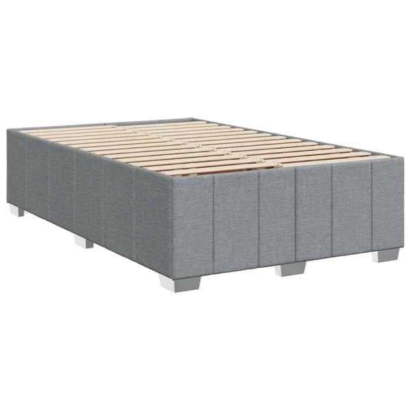 vidaXL Ramsäng med madrass ljusgrå 120x190 cm tyg Grå