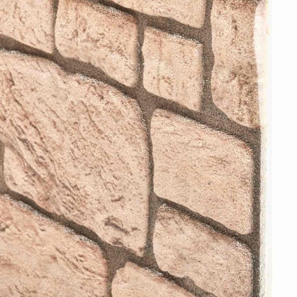 vidaXL Väggpaneler 3D beige tegel 10 st EPS Beige