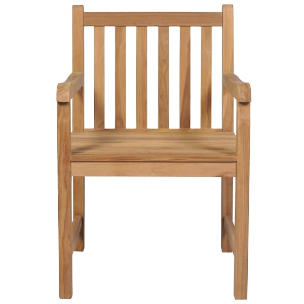 vidaXL Trädgårdsstolar 2 st med ljusgröna dynor massiv teak Grön