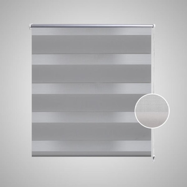 vidaXL Rullgardin randig grå 70 x 120 cm transparent grå
