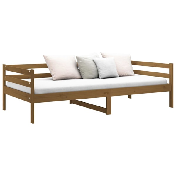 vidaXL Dagbädd honungsbrun 90x190 cm massiv furu Brun