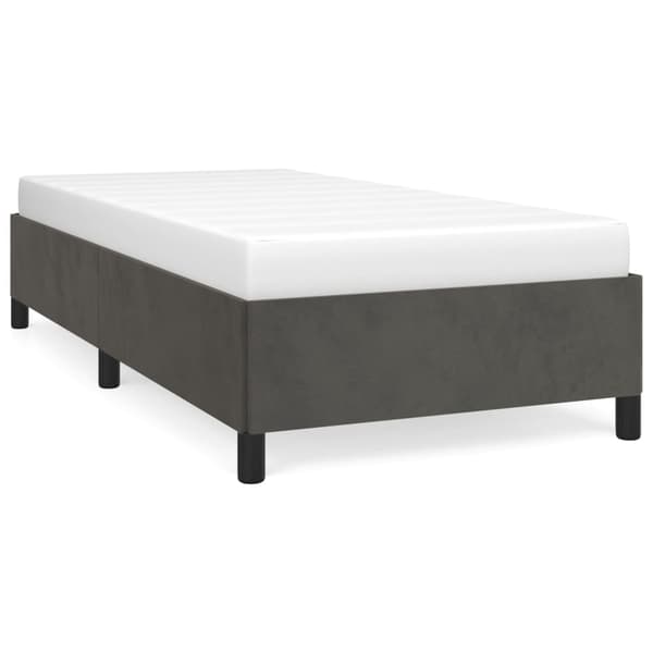 vidaXL Sängram utan madrass mörkgrå 90x200 cm sammet Grå