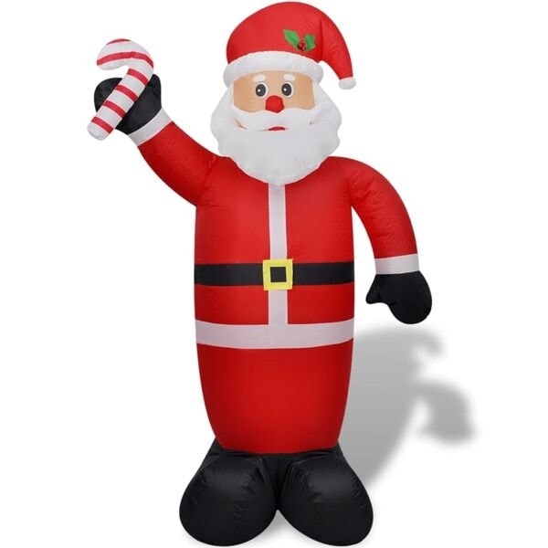 vidaXL Uppblåsbar jultomte 240 cm multifärg