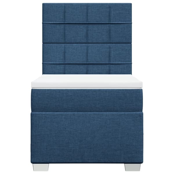 vidaXL Ramsäng med madrass blå 100x200 cm tyg Blå