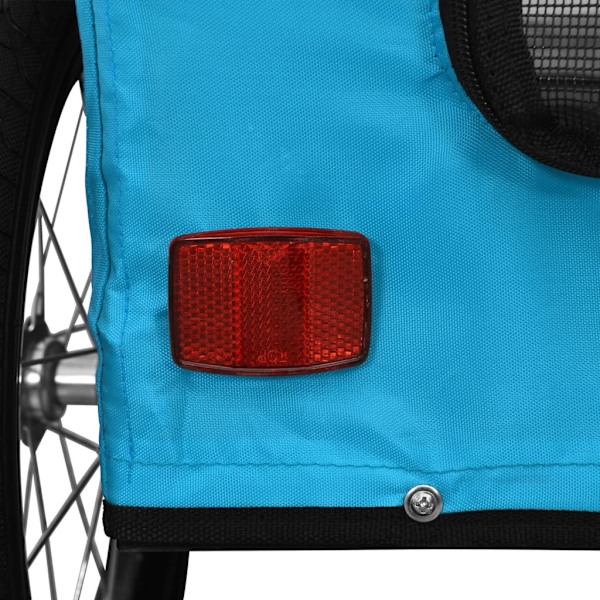 vidaXL Cykelvagn för djur blå oxfordtyg och järn Blå