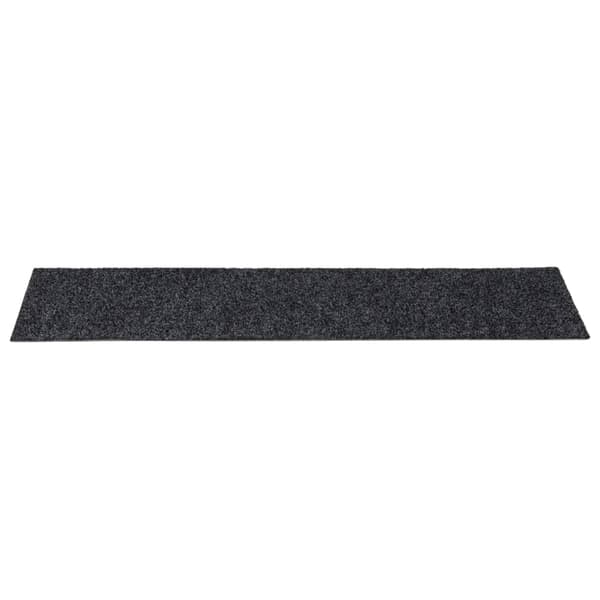 vidaXL Trappmattor självhäftande 15 st 76x20 cm mörkgrå rektangulära grå