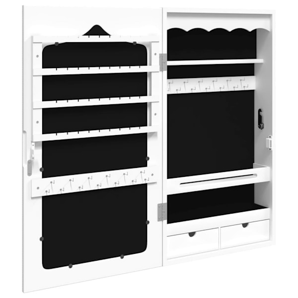vidaXL Spegelskåp vit väggmonterat 37,5x10x67 cm Vit
