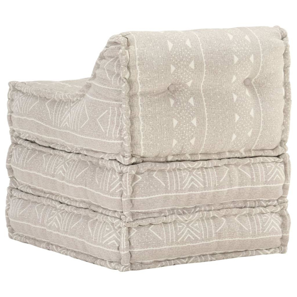 vidaXL Modulpuff beige tyg Beige