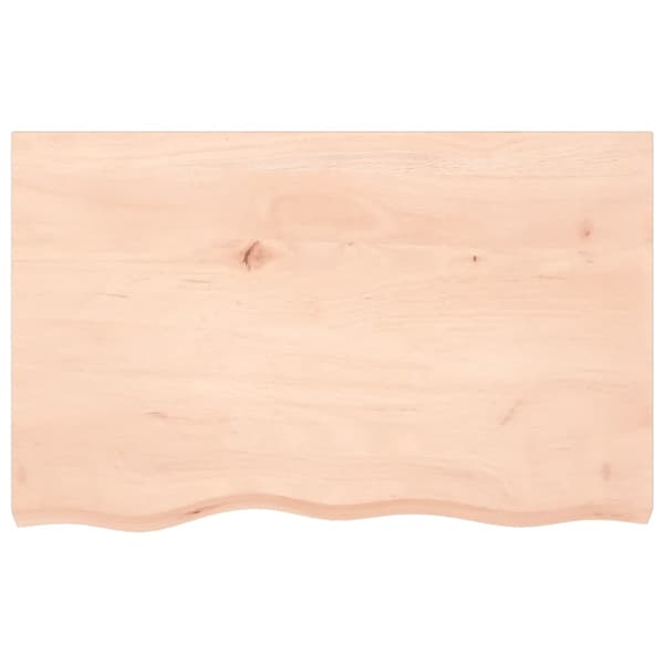 vidaXL Hyllplan 80x50x(2-6) cm obehandlad massiv ek Brun