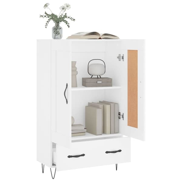 vidaXL Högskåp vit 69,5x31x115 cm konstruerat trä Vit