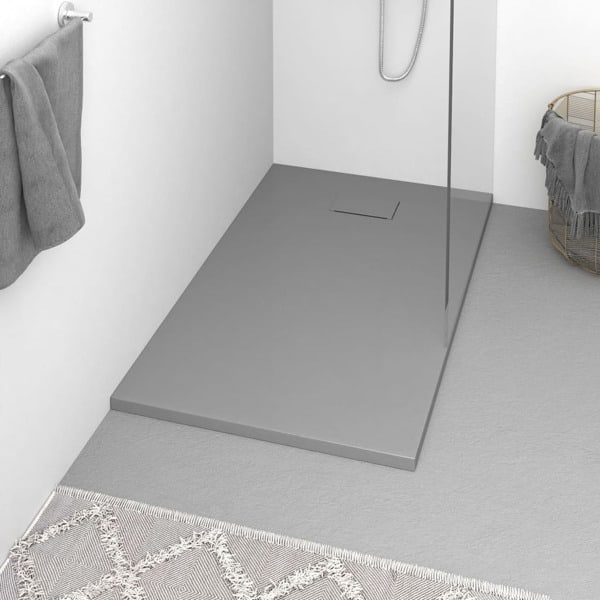 vidaXL Duschkar SMC grå 120x70 cm grå