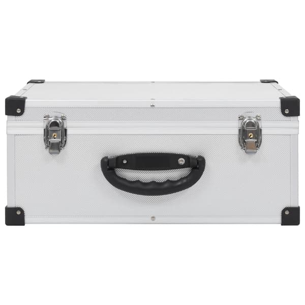 vidaXL CD-väska för 60 cd-skivor aluminium ABS silver Silver