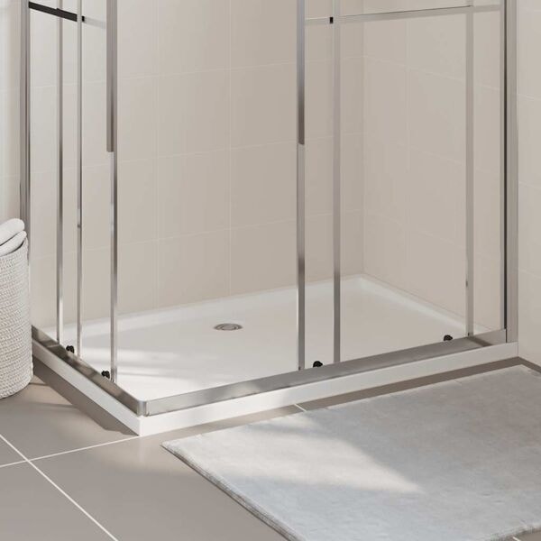 vidaXL Duschkar rektangulärt ABS vit 80x120 cm Vit