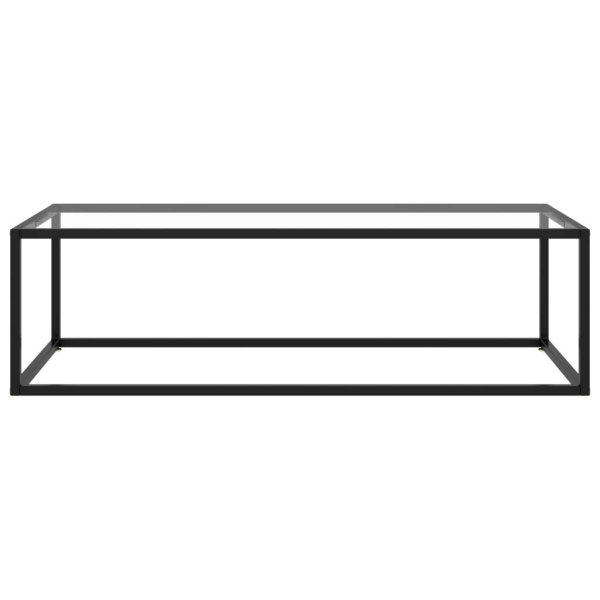 vidaXL Soffbord svart med härdat glas 120x50x35 cm Svart