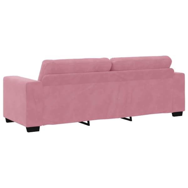 vidaXL Soffset 3 pcs Rosa 221 x 80 x 80 cm Sammet Rosa