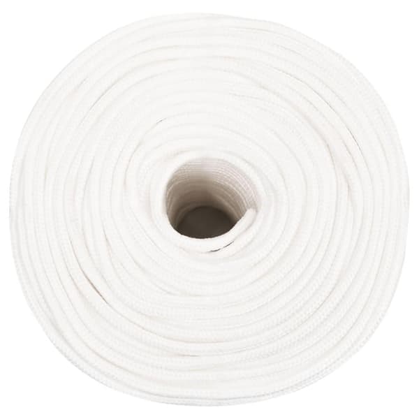 vidaXL Båtlina helvit 10 mm 50 m polypropylen