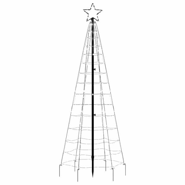 vidaXL LED julgran med spikar 220 LED kallvit 180 cm Kallvit