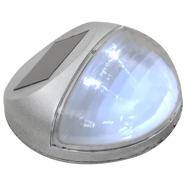 vidaXL Sollampa vägg LED set 12 st rund silver Silver