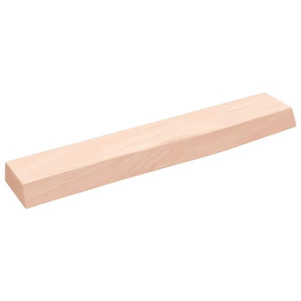 vidaXL Hyllplan 60x10x4 cm obehandlad massiv ek Brun