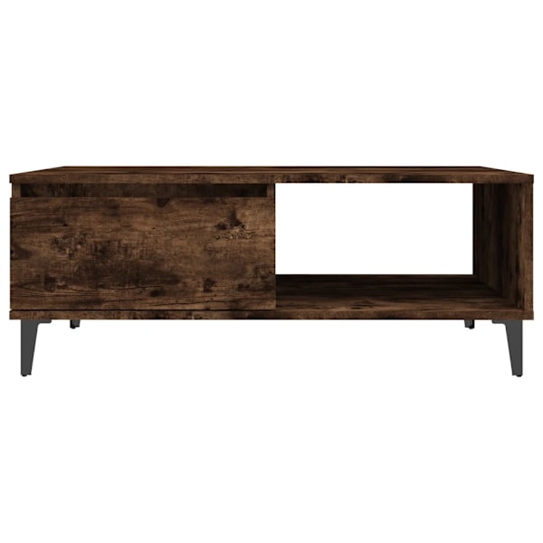 vidaXL Soffbord rökfärgad ek 90x60x35 cm konstruerat trä Brun