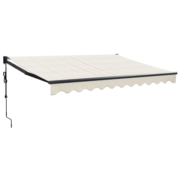 vidaXL Automatisk infällbar markis gräddvit 3,5x2,5 m Kräm