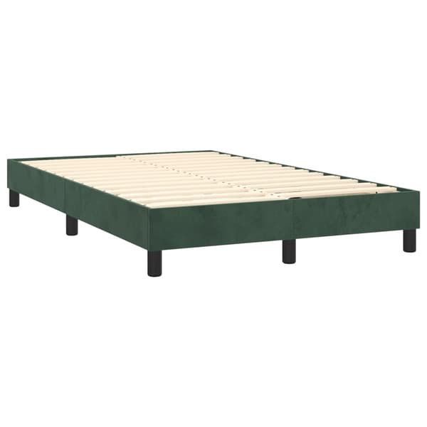 vidaXL Ramsäng med madrass mörkgrön 120x200 cm sammet Grön