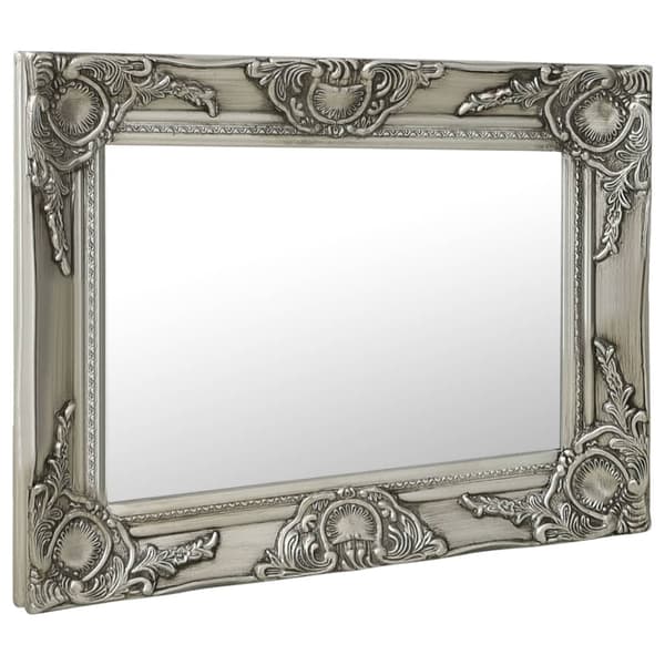 vidaXL Väggspegel barockstil 50x40 cm silver Silver