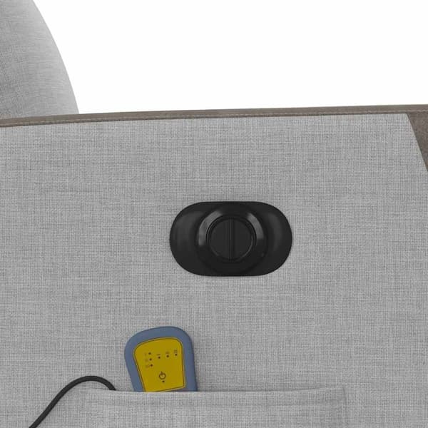 vidaXL Elektrisk massagefåtölj molngrå tyg Grå
