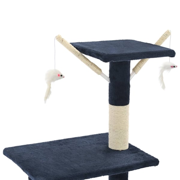 vidaXL Katt klösträd med sisalpelare 138 cm mörkblå Blå