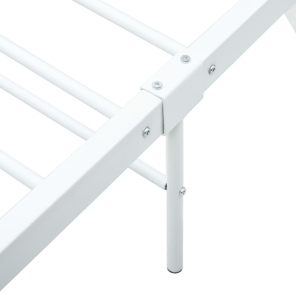 vidaXL Sängram vit metall 200x200 cm Vit