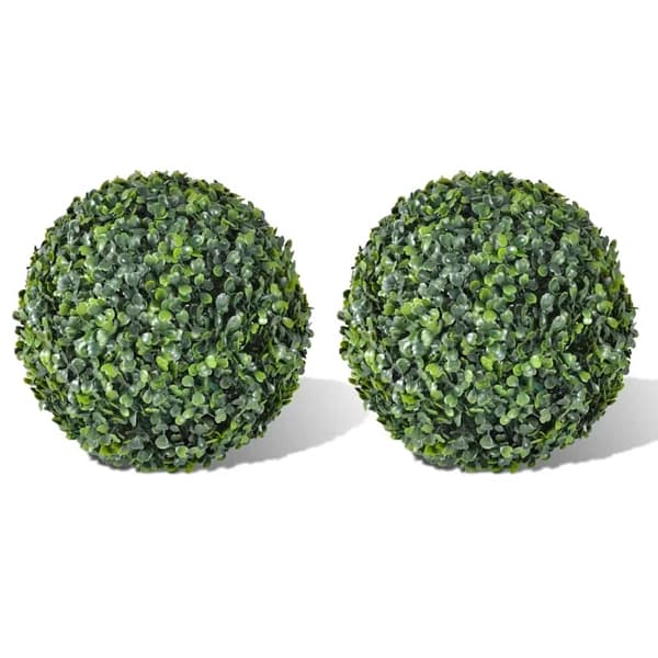 vidaXL Konstgjord växt boll 35cm 2-pack Grön