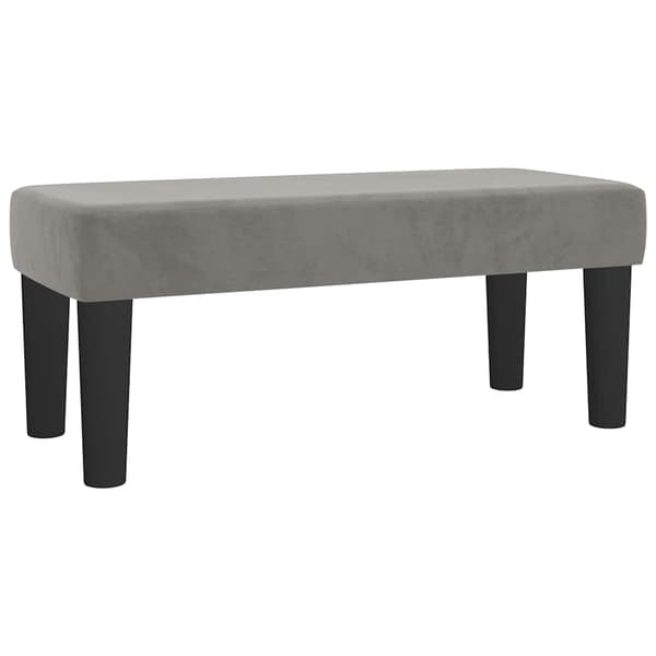 vidaXL Ramsäng med madrass ljusgrå 120x190 cm sammet Grå