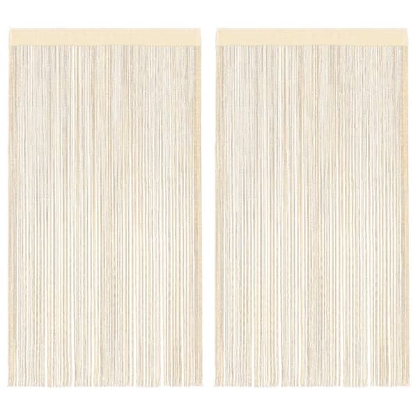 vidaXL Trådgardiner 2 st 140x250 cm gräddvit Creme