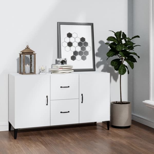 vidaXL Skänk vit 100x36x60 cm konstruerat trä Vit
