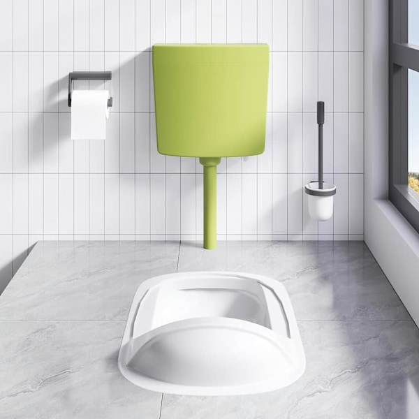 vidaXL Cistern till toalett med botten inlopp 3/6 L olivgrön Grön