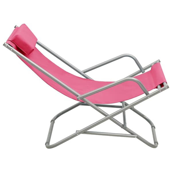 vidaXL Gungstolar 2 st stål rosa Rosa